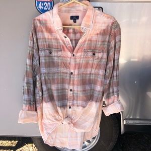 Bleached out flannel shirt